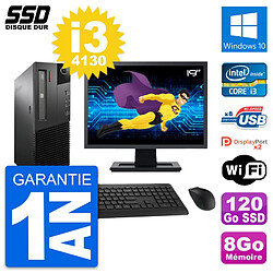 PC Lenovo M93p SFF Ecran 19" Intel i3-4130 RAM 8Go SSD 120Go Windows 10 Wifi · Occasion 