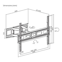 Acheter Kimex Support mural articulé pour écran TV 37''-75''