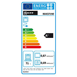 Four intégrable multifonction 71l 60cm a+ pyrolyse noir - B64CS71N0 - NEFF