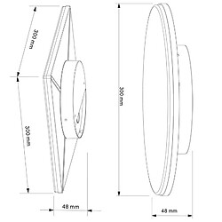 Acheter Plafonnier LED 18W applique PIR détecteur de mouvement lumière de garage porte d'entrée 230V ROND