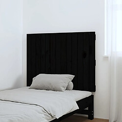 Avis Maison Chic Tête de lit scandinave pour lit adulte,Meuble de chambre murale Noir 82,5x3x60 cm Bois massif de pin -MN82510