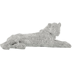 Figurine Décorative Alexandra House Living Argenté Plastique Lionne 67 x 34 x 23 cm 