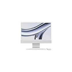 Apple iMac 24" 2 To SSD 16 Go RAM Puce M3 CPU 8 cœurs GPU 10 cœurs Argent Nouveau