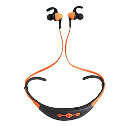 Wewoo Ecouteur sport Bluetooth pour iPhone In-Ear Fil de commande sans écouteurs Sport Neckband avec micro et crochet d'oreille Soutien Handfree appel iPad Galaxy Huawei Xiaomi LG HTC Smartphone Orange 