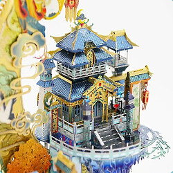 Universal Puzzle 3D Moon Palace DIY assemblage à la main modèle jouet éducatif cadeau (bleu)