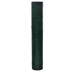 vidaXL Grillage acier galvanisé et revêtement en PVC 10x1 m vert