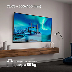 Onkron Support Mural TV Inclinable pour 37 - 70 Pouces Écrans & TVs, Support Mural TV Universel Poids de 55 kg - Fixation Murale TV VESA 75x75 - VESA 600x400 mm/Accroche Television Mural TME-64B Noir