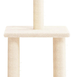 Acheter Arbre à chat avec griffoirs,niche pour chat en sisal crème 85,5 cm -MN69729