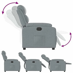 Acheter Maison Chic Fauteuil Relax pour salon, Fauteuil inclinable Gris clair Tissu -GKD60920