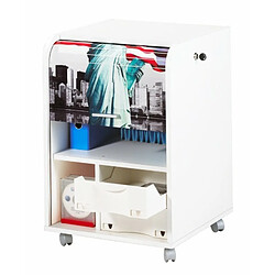 Simmob Caisson de Bureau Blanc 2 Tiroirs - Coloris: Liberté 505