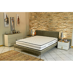 Provence Literie Lot de 2 Matelas 70x190 cm Memoire de Forme 70 kg/m3 - Hauteur 25,5 cm Ferme + 2 Oreillers Visco