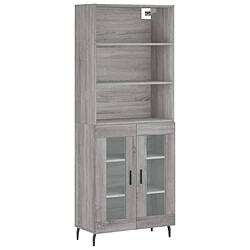 Maison Chic Buffet,Meuble de Rangement,commode pour salon,Cuisine Sonoma gris 69,5x34x180 cm Bois d'ingénierie -MN88600