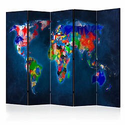 Paris Prix Paravent 5 Volets Colorful Map 172x225cm