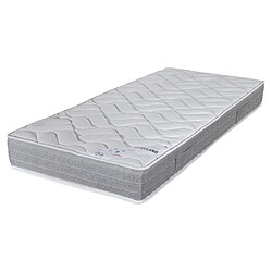 Ebac Matelas 90x190 Maryland - Mousse - Hauteur 20 cm - 3 zones - Soutien ferme Matelas 90x190 Maryland mousse HD roulé. NOTE : Matelas livré roulé, une fois déroulé attendre 24h avant d'utilisation pour qu'il retrouve sa forme d'origine. Ouate polyester hypoallergénique 300 gm2 sur les 2 faces de couchage - hauteur 20 cm ; ame de 16