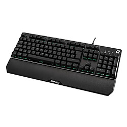 QPAD | MK-40 Clavier Méca-membrane Pro Gaming, Aluminium, rétro-éclairage LED 