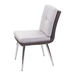 Avis Mendler Lot de 6 chaises de salle à manger HWC-G48, chaise de cuisine rembourrée, similicuir velours certifié MVG ~ gris