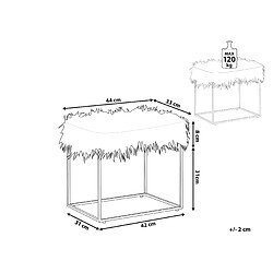 Avis Beliani Tabouret en fourrure blanche MANHATTAN