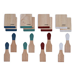 Livoo Set d'accessoires pour raclette - 8 spatules en bois + 8 planchettes en bois