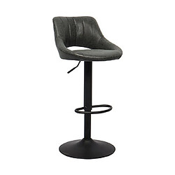 Avis Mes Lot de 2 chaises de bar H61/82 cm en PU noir