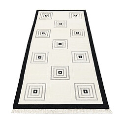 Avis Vidal Tapis de couloir en laine 196x81 beige Darya