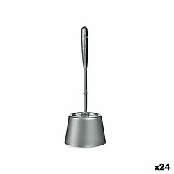 Berilo Brosse de salle de wc Argenté Plastique 13 x 36,5 x 13 cm (24 Unités) 