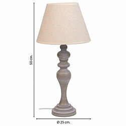 Acheter Lampe de bureau Alexandra House Living Blanc Gris Métal Tissu 220-240 V 25 x 50 x 25 cm