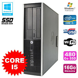 PC HP Compaq Elite 8100 SFF Intel Core i5 3.2GHz 16Go 480Go SSD Graveur WIFI W7 · Occasion 