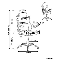 Avis Beliani Chaise de bureau Cuir PU Noir EXPLORER