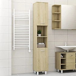 vidaXL Armoire de salle de bain Chêne sonoma Bois d'ingénierie