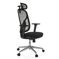 Avis Chaise de bureau / Chaise pivotante RALOO PRO siège en tissu / dossier en maille filet noire hjh OFFICE