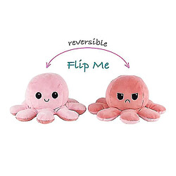 Universal Octopus réversible Plushie Double facette Doll Show Mood Typink Pink 