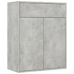 Maison Chic Buffet,Meuble de Rangement,commode pour salon,Cuisine Gris béton 60 x 30 x 75 cm Aggloméré -MN38915