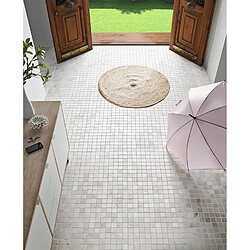 Pegane Carrelage de mosaïque (Boite de 1m²), Plaque mosaïque mur et sol en marbre naturel coloris blanc - 30 x 30 cm