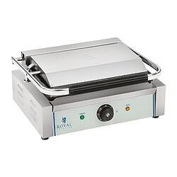 Helloshop26 Machine à panini nervurée - 1 x 2.200 watts acier inox professionnel 3614035