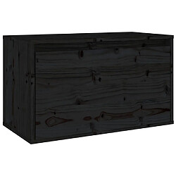 vidaXL Armoire murale Noir 60x30x35 cm Bois de pin massif