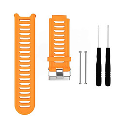 Wewoo Bracelet pour montre connectée Dragonne en silicone de couleur solide Garmin Forerunner 910XT Orange 