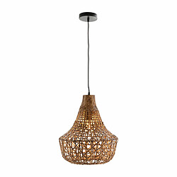 Suspension Thai Natura Noir Métal Rotin 60 W 42 x 47 x 42 cm