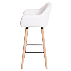 Avis Mendler 2x Tabouret de bar Malmö T381, chaise de bar tabouret de comptoir ~ simili cuir, blanc