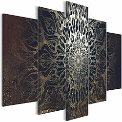 Paris Prix Tableau Imprimé 5 Panneaux Hypnosis Brown Wide 50 x 100 cm 