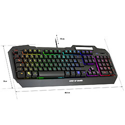 Spirit Of Gamers Clavier gamer ELITE-K40 semi-mécanique RGB avec chassis métal - Stand pour smartphone pas cher