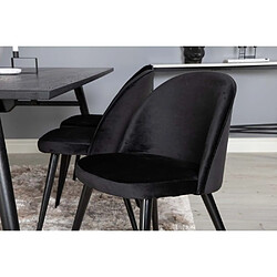 Venture Home Chaise en velours avec pieds en acier Velvet (Lot de 2) noir.