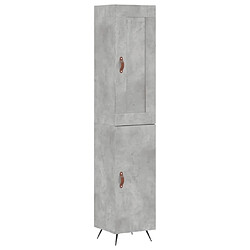 Maison Chic Buffet,Meuble de Rangement,commode pour salon,Cuisine Gris béton 34,5x34x180 cm Bois d'ingénierie -MN98692