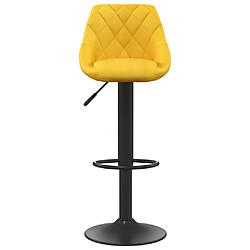 Avis vidaXL Tabourets de bar lot de 2 jaune moutarde velours