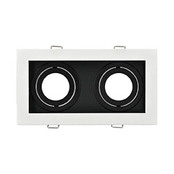 BRAYTRON Support 2x spots Beta R5 rectangle blanc/noir MR16 GU10/GU5.3