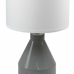 Corep Lampe a poser ceramique gris et tissu luminaire chevet LED deco chambre salon