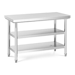 Helloshop26 Table de travail inox 120 x 60 cm 600 kg 3 niveaux 14_0003680