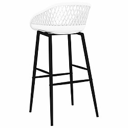 Acheter vidaXL Chaises de bar lot de 2 blanc