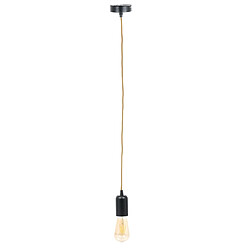 The Home Deco Factory Suspension ampoule Indus - H. 100 cm - Noir et or