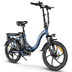 Vélo électrique SAMEBIKE CY20-IT - moteur 350W batterie 36V13AH autonomie 35KM freins à disque mécaniques - Bleu Foncé