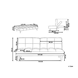 Avis Beliani Canapé-lit SILJAN Gris clair Gris